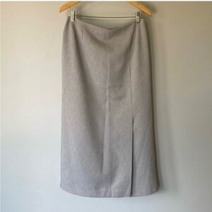 VINTAGE Alia grey neutral high waist maxi skirt Sz 12